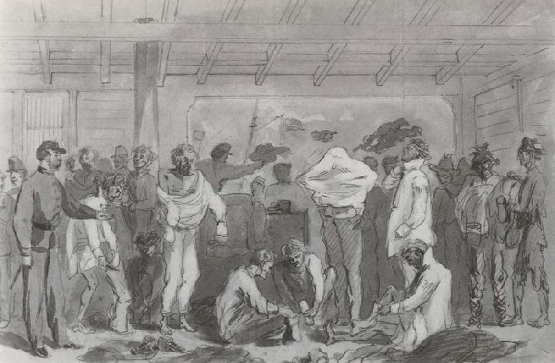 William Waud Returned Prisoners of War Exchanging Spain oil painting art